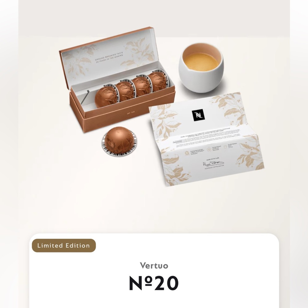 Nespresso Vertuo N°20 Coffee - Nine (9) Capsules